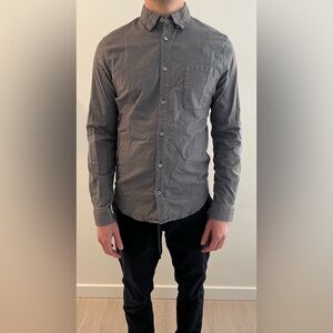 Men's Grey Lululemon Grey Oxford Dress Shirt